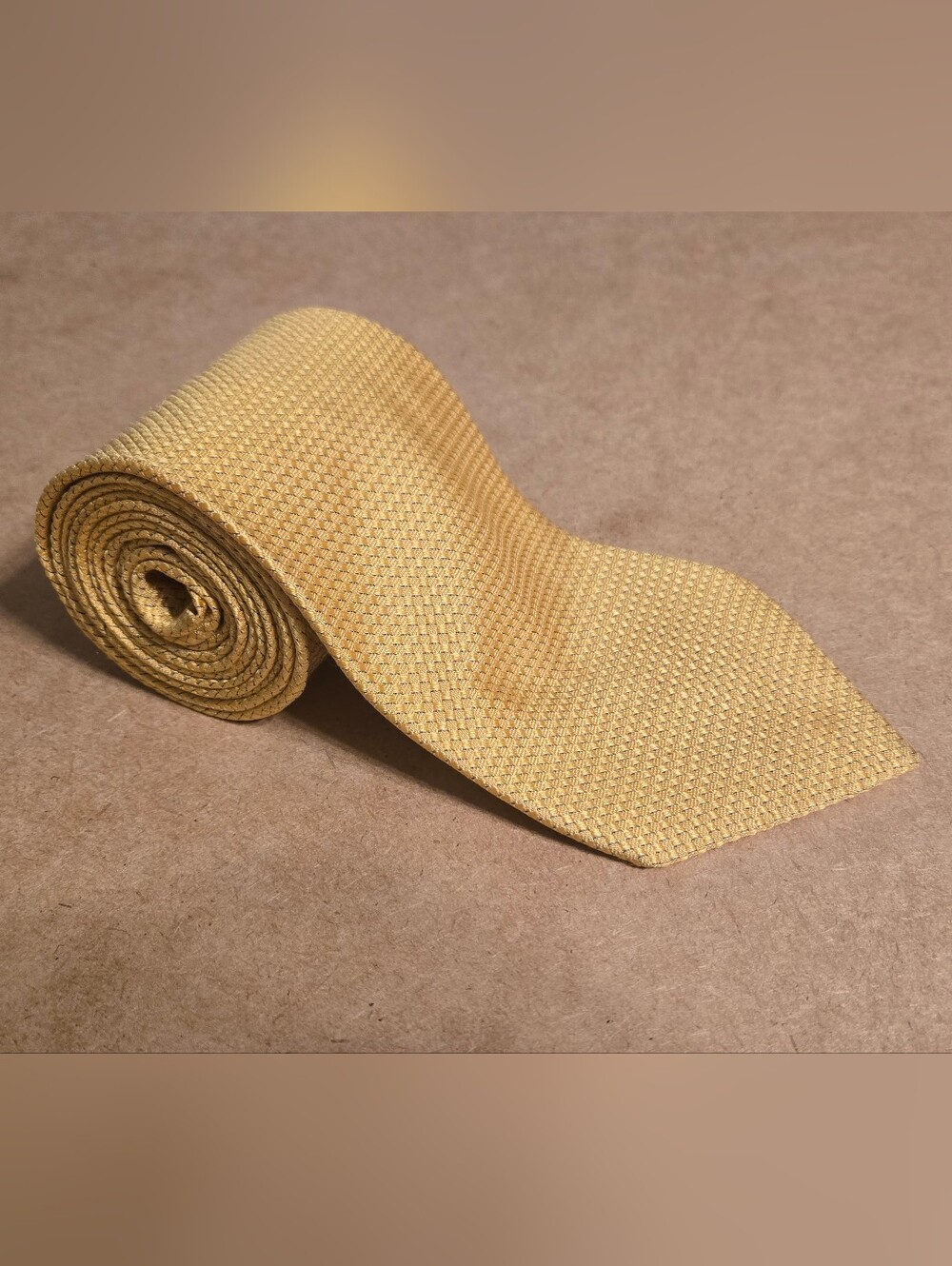 Brooks Brothers 346 Golden Silk Tie - Woven In Italy, Made In USA